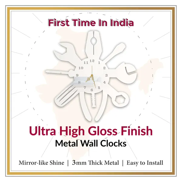 White_Tool_Master_Wall_Clock_Metal_Built_Ultra_High_Gloss_Silent_Non_Ticking_Movement_Metal_Wall_Clock_Garage_Decor_Workshop_Mechanic_Room