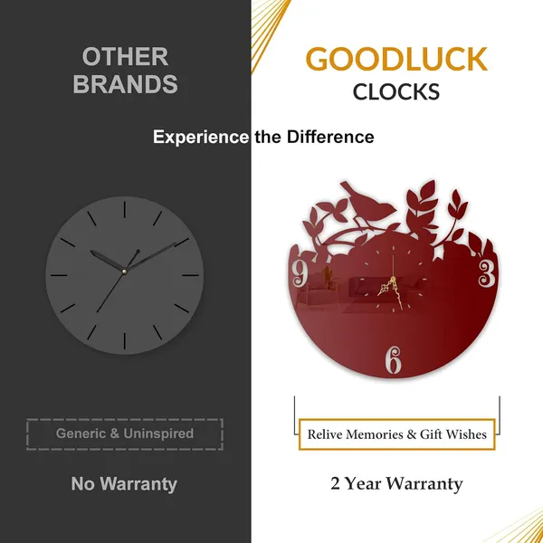 Wine_Red_Bird_Branch_Wall_Clock_Ultra_High_Gloss_Metal_Built_Silent_Non_Ticking_Metal_Wall_Clock_Nature_Decor_Living_Room_Bedroom_Hallway