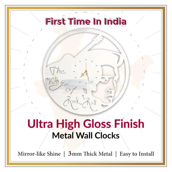 White_Rock_Legend_Wall_Clock_Metal_Built_Ultra_High_Gloss_Silent_Non_Ticking_Movement_Metal_Wall_Clock_Retro_Music_Icon_Wall_Decor_For_Living_Room