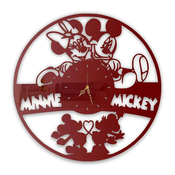 Wine_Red_Cheerful_Mouse_Duo_Wall_Clock_Ultra_High_Gloss_Metal_Built_Silent_Non_Ticking_Movement_Metal_Wall_Clock_Living_Room_Decor_Bedroom_Playroom