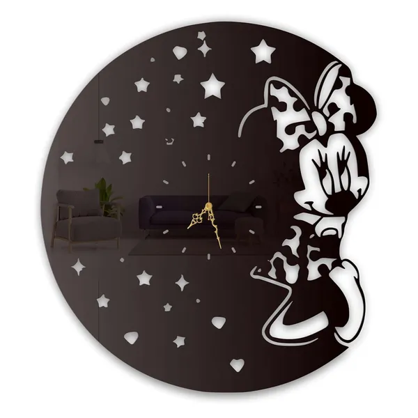 Black_Cute_Bow_Girl_Wall_Clock_Ultra_High_Gloss_Metal_Built_Silent_Non_Ticking_Kids_Room_Wall_Decor_Living_Room_Bedroom_Playroom