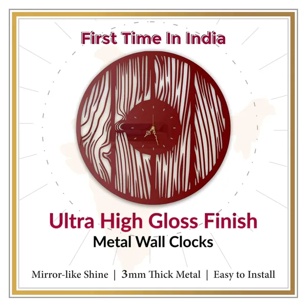 Wine_Red_Wood_Grain_Texture_Wall_Clock_Ultra_High_Gloss_Metal_Built_Silent_Non_Ticking_Metal_Wall_Clock_Rustic_Decor_Living_Room_Bedroom_Office