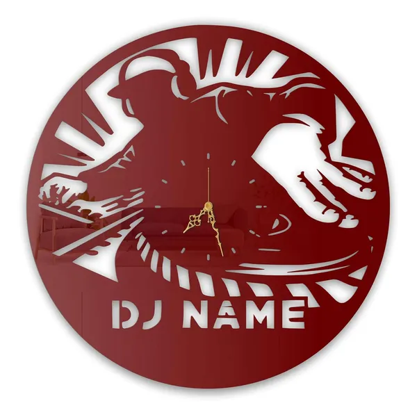 Wine_Red_Dj_Artist_Turntable_Wall_Clock_Ultra_High_Gloss_Metal_Built_Silent_Non_Ticking_Movement_Music_Studio_Wall_Decor_Living_Room_Bedroom