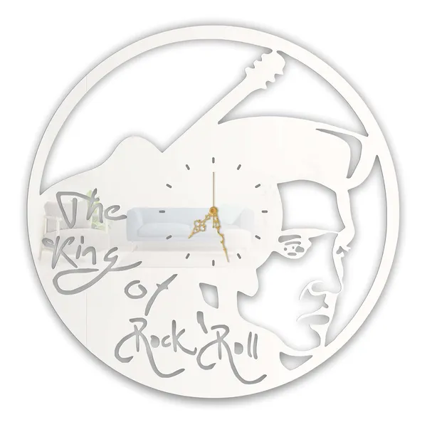 White_Rock_Legend_Wall_Clock_Ultra_High_Gloss_Metal_Built_Silent_Non_Ticking_Movement_Retro_Music_Wall_Decor_Living_Room_Bedroom_Studio