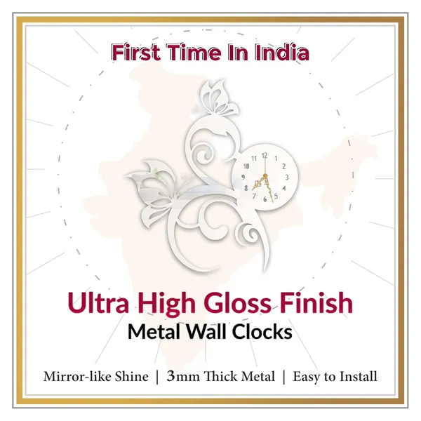 White_Butterfly_Swirl_Wall_Clock_Ultra_High_Gloss_Metal_Built_Silent_Modern_Wall_Decor_Living_Room_Bedroom_Hallway