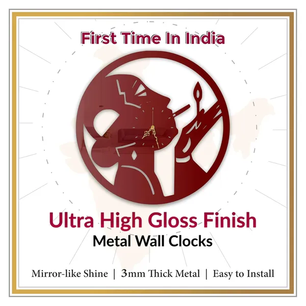 Wine_Red_Art_Studio_Painter_Wall_Clock_Ultra_High_Gloss_Metal_Built_Silent_Non_Ticking_Creative_Wall_Decor_Living_Room_Art_Room_Studio