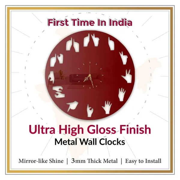 Wine_Red_Hand_Gesture_Art_Wall_Clock_Ultra_High_Gloss_Metal_Built_Silent_Non_Ticking_Movement_Modern_Creative_Wall_Decor_Living_Room_Bedroom_Office