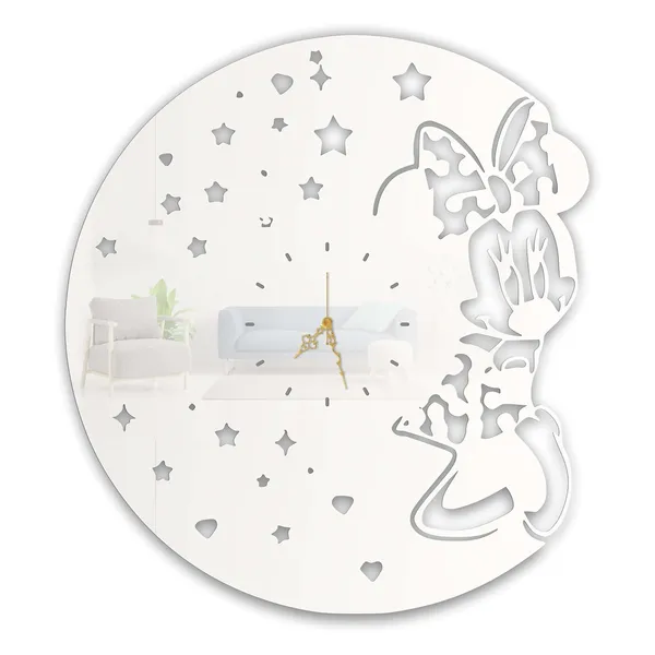 White_Cute_Bow_Girl_Wall_Clock_Ultra_High_Gloss_Metal_Built_Silent_Non_Ticking_Kids_Room_Wall_Decor_Living_Room_Bedroom_Playroom