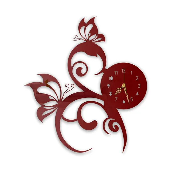 Wine_Red_Butterfly_Swirl_Wall_Clock_Ultra_High_Gloss_Metal_Built_Silent_Modern_Wall_Decor_Living_Room_Bedroom_Hallway