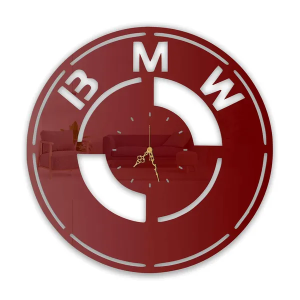 Wine_Red_Luxury_Auto_Emblem_Wall_Clock_Ultra_High_Gloss_Metal_Built_Silent_Non_Ticking_Movement_Car_Lover_Wall_Decor_Living_Room_Office_Garage