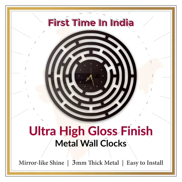 Black_Maze_Pattern_Wall_Clock_Ultra_High_Gloss_Metal_Built_Silent_Non_Ticking_Modern_Wall_Decor_Living_Room_Office_Bedroom_Study_Room