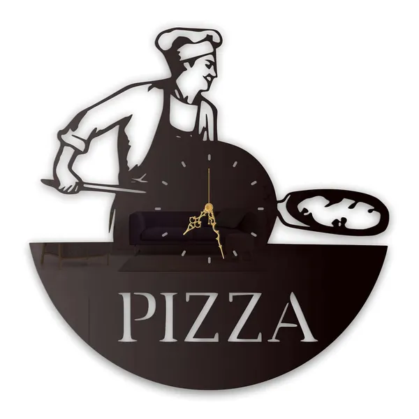 Black_Pizza_Chef_Kitchen_Wall_Clock_Ultra_High_Gloss_Metal_Built_Silent_Non_Ticking_Movement_Restaurant_Wall_Decor_Cafe_Dining_Room_Kitchen
