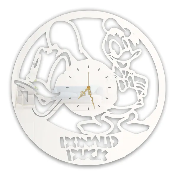 White_Quirky_Duck_Wall_Clock_Ultra_High_Gloss_Metal_Built_Silent_Sweep_Movement_Fun_Wall_Decor_For_Living_Room_Kids_Room_Play_Area