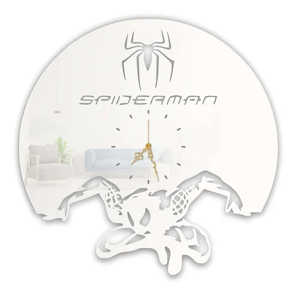 White_Spider_Hero_Wall_Clock_Ultra_High_Gloss_Metal_Built_Silent_Non_Ticking_Movement_Action_Hero_Wall_Decor_Living_Room_Bedroom_Kids_Room