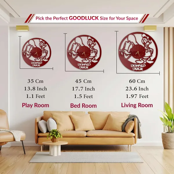 Wine_Red_Quirky_Duck_Wall_Clock_Ultra_High_Gloss_Metal_Built_Silent_Sweep_Movement_Fun_Wall_Decor_For_Living_Room_Kids_Room_Play_Area