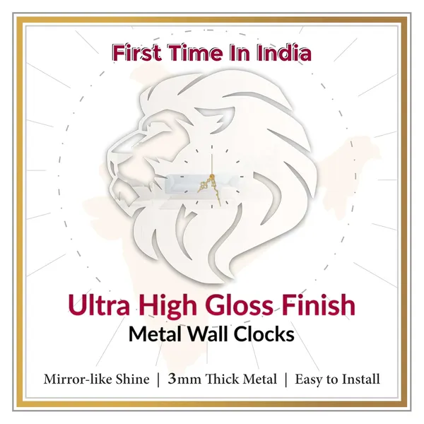 White_Lion_King_Wall_Clock_Ultra_High_Gloss_Metal_Built_Silent_Non_Ticking_Metal_Wall_Clock_Majestic_Decor_Living_Room_Office_Bedroom