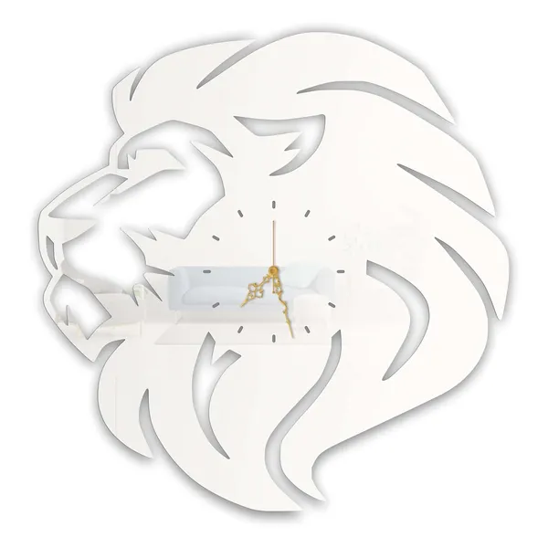White_Lion_King_Wall_Clock_Ultra_High_Gloss_Metal_Built_Silent_Non_Ticking_Metal_Wall_Clock_Majestic_Decor_Living_Room_Office_Bedroom