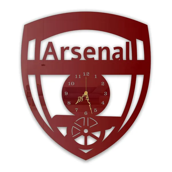 Wine_Red_Cannon_Crest_Wall_Clock_Metal_Built_Ultra_High_Gloss_Silent_Non_Ticking_Movement_Metal_Wall_Clock_Modern_Wall_Decor_For_Living_Room_Game_Room