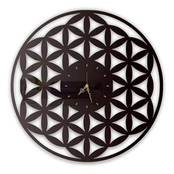 Black_Flower_Of_Life_Wall_Clock_Ultra_High_Gloss_Metal_Built_Silent_Non_Ticking_Modern_Wall_Decor_Living_Room_Bedroom_Meditation_Room_Office