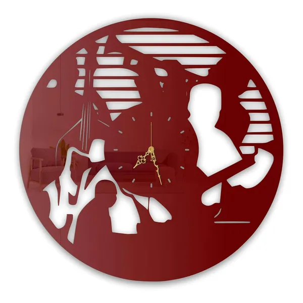 Wine_Red_Live_Band_Music_Theme_Wall_Clock_Ultra_High_Gloss_Metal_Built_Silent_Non_Ticking_Music_Wall_Decor_Living_Room_Studio_Entertainment_Room