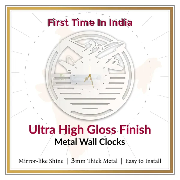 White_Classic_Airplane_Wall_Clock_Ultra_High_Gloss_Metal_Built_Silent_Non_Ticking_Metal_Wall_Clock_Aviation_Decor_Living_Room_Travel_Corner