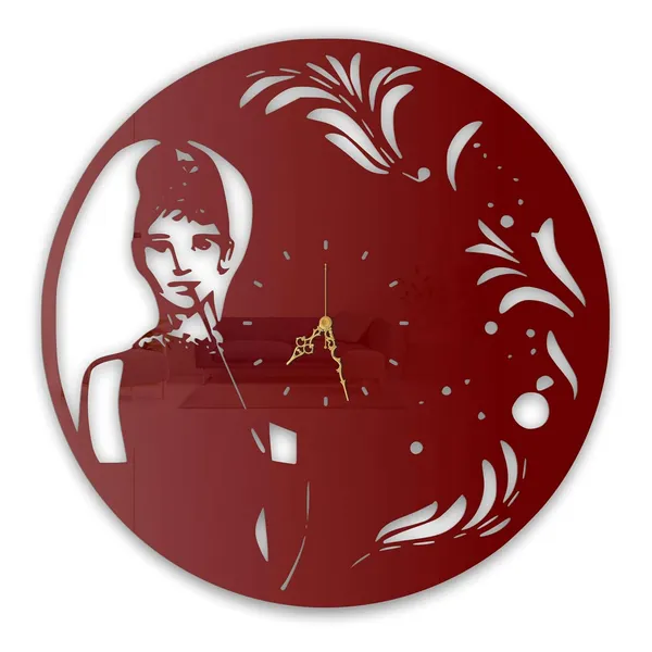 Wine_Red_Elegant_Diva_Wall_Clock_Ultra_High_Gloss_Metal_Built_Silent_Sweep_Movement_Modern_Wall_Decor_For_Living_Room_Bedroom_Studio_Spaces
