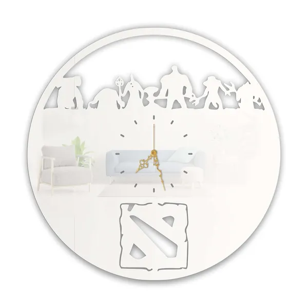 White_Battle_Arena_Heroes_Wall_Clock_Ultra_High_Gloss_Metal_Built_Silent_Non_Ticking_Movement_Gaming_Wall_Decor_Living_Room_Bedroom_Game_Room