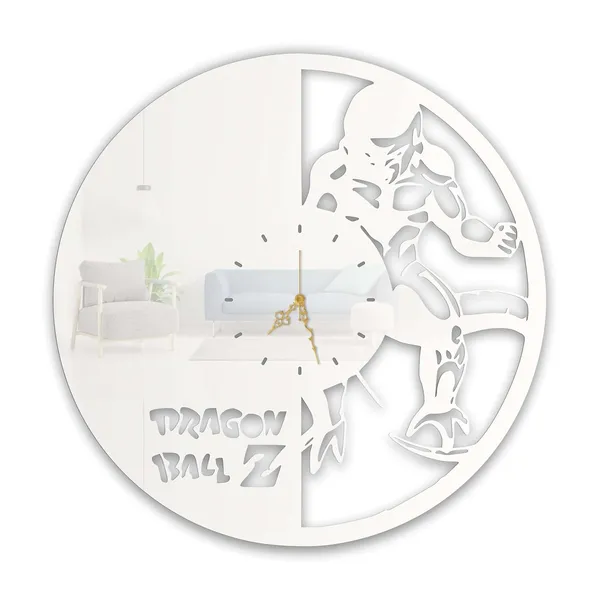 White_Cosmic_Conqueror_Wall_Clock_Ultra_High_Gloss_Metal_Built_Silent_Non_Ticking_Movement_Anime_Wall_Decor_Bedroom_Living_Room_Game_Room