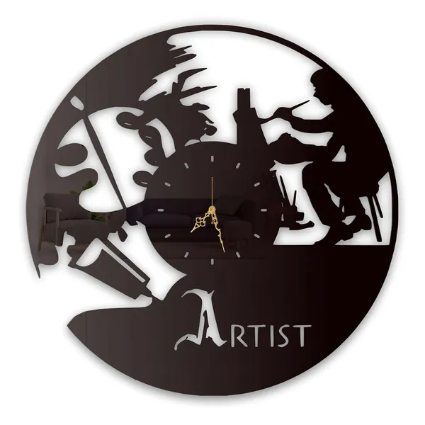 Black_Artist_Painter_Wall_Clock_Ultra_High_Gloss_Metal_Built_Silent_Non_Ticking_Creative_Wall_Decor_Living_Room_Studio_Art_Room_Office