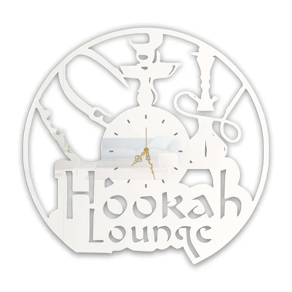 White_Hookah_Lounge_Wall_Clock_Ultra_High_Gloss_Metal_Built_Silent_Non_Ticking_Modern_Wall_Decor_Cafe_Lounge_Living_Room_Bar_Decor