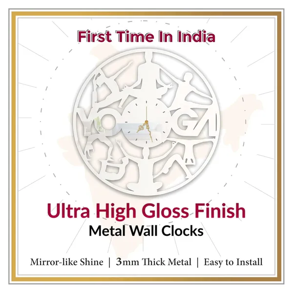 White_Yoga_Pose_Wall_Clock_Ultra_High_Gloss_Metal_Built_Silent_Sweep_Movement_Modern_Wall_Decor_For_Living_Room_Meditation_Room_Fitness_Spaces