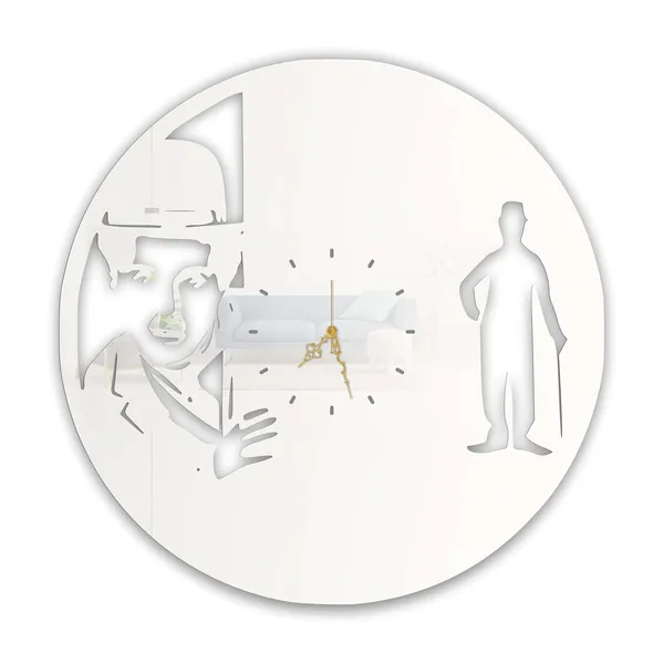 White_Classic_Silent_Comedy_Wall_Clock_Retro_Movie_Art_Laser_Cut_Metal_Gloss_Finish_Silent_Non_Ticking_Wall_Decor_For_Living_Room_Studio