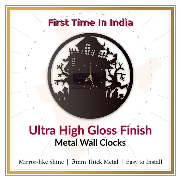 Black_Haunted_Night_Wall_Clock_Ultra_High_Gloss_Metal_Built_Silent_Non_Ticking_Movement_Spooky_Wall_Decor_Living_Room_Bedroom_Halloween_Theme