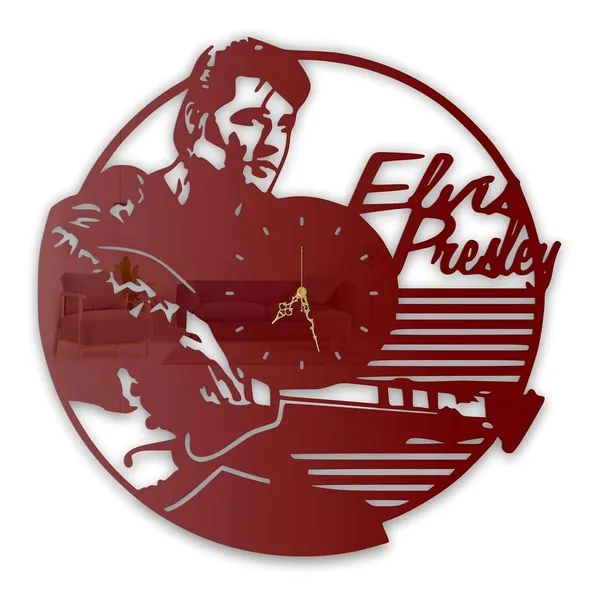 Wine_Red_Rock_Legend_Guitarist_Wall_Clock_Ultra_High_Gloss_Metal_Built_Silent_Non_Ticking_Modern_Wall_Decor_Living_Room_Music_Room_Studio_Bedroom