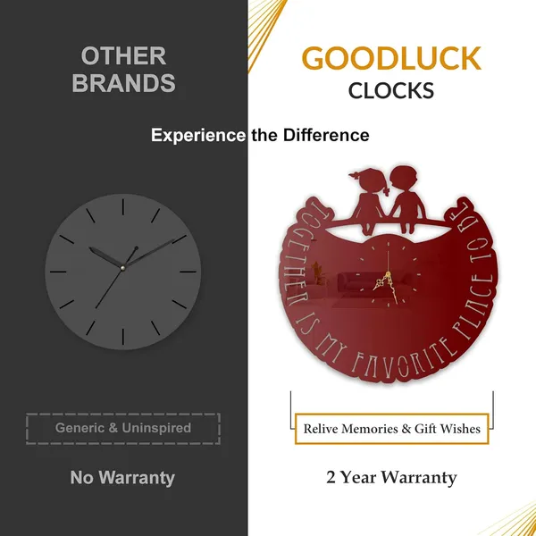 Wine_Red_Together_Love_Kids_Wall_Clock_Ultra_High_Gloss_Metal_Built_Silent_Non_Ticking_Movement_Romantic_Wall_Decor_Living_Room_Bedroom_Kids_Room