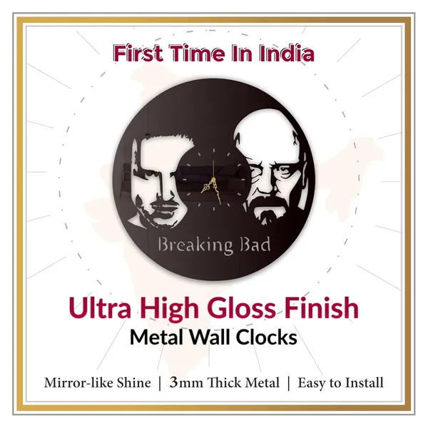 Black_Outlaw_Duo_Drama_Wall_Clock_Ultra_High_Gloss_Metal_Built_Silent_Non_Ticking_Movement_Crime_Thriller_Wall_Decor_Living_Room_Office_Studio