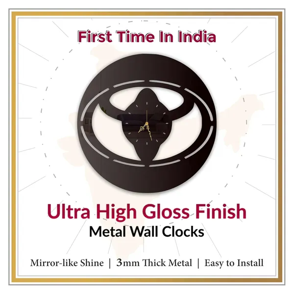 Black_Oval_Auto_Emblem_Wall_Clock_Ultra_High_Gloss_Metal_Built_Silent_Non_Ticking_Movement_Car_Lover_Wall_Decor_Living_Room_Office_Garage