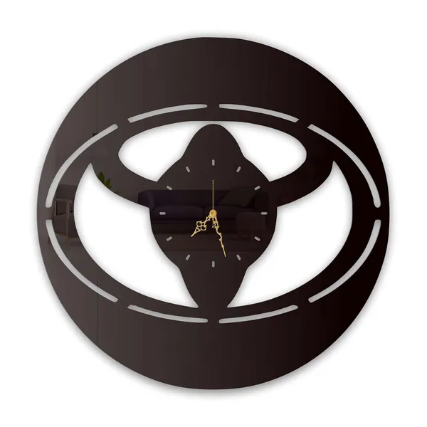Black_Oval_Auto_Emblem_Wall_Clock_Ultra_High_Gloss_Metal_Built_Silent_Non_Ticking_Movement_Car_Lover_Wall_Decor_Living_Room_Office_Garage