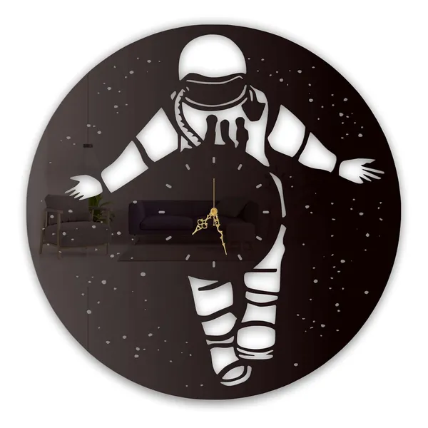 Black_Cosmic_Astronaut_Wall_Clock_Ultra_High_Gloss_Metal_Built_Silent_Non_Ticking_Modern_Wall_Decor_Living_Room_Kids_Room_Bedroom_Study_Room