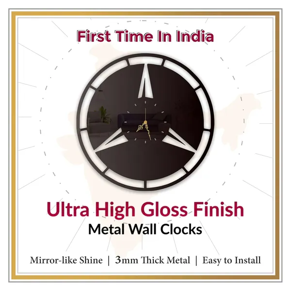 Black_Modern_Tri_Marker_Wall_Clock_Metal_Built_Ultra_High_Gloss_Metal_Wall_Clock_Silent_Non_Ticking_Minimalist_Geometric_Wall_Decor_For_Living_Room
