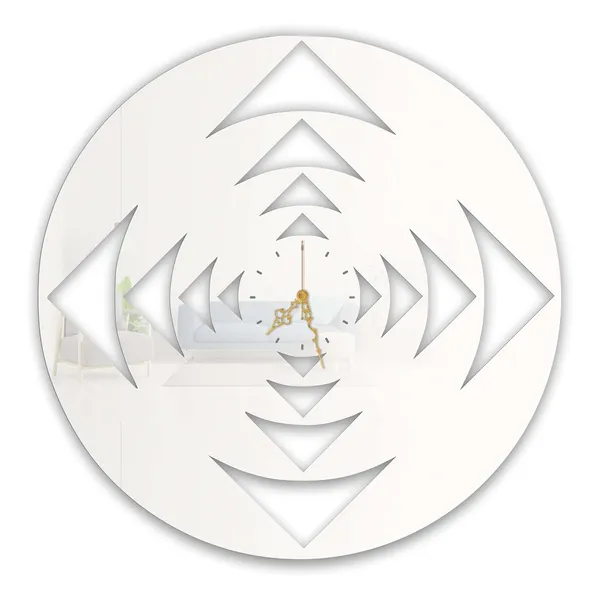 White_Geometric_Illusion_Pattern_Wall_Clock_Ultra_High_Gloss_Metal_Built_Silent_Non_Ticking_Modern_Wall_Decor_Living_Room_Bedroom_Office