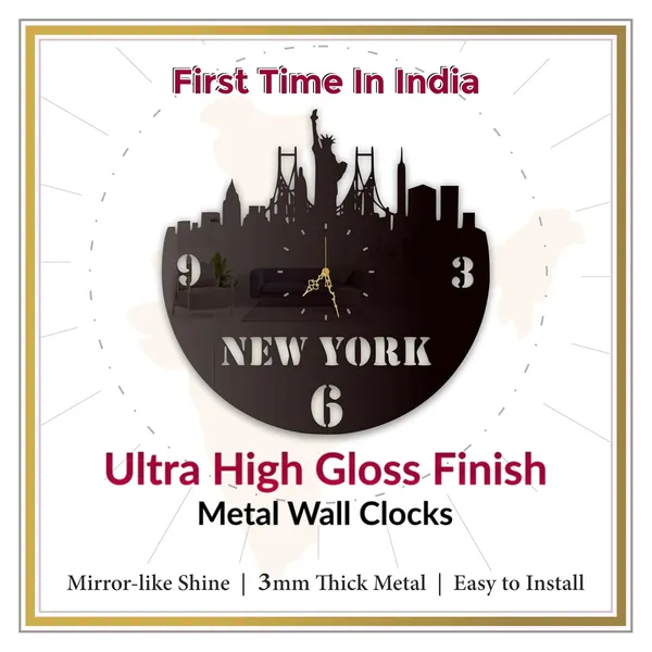 Black_New_York_Skyline_Wall_Clock_Ultra_High_Gloss_Metal_Built_Silent_Non_Ticking_Metal_Wall_Clock_City_Decor_Living_Room_Office_Travel_Theme