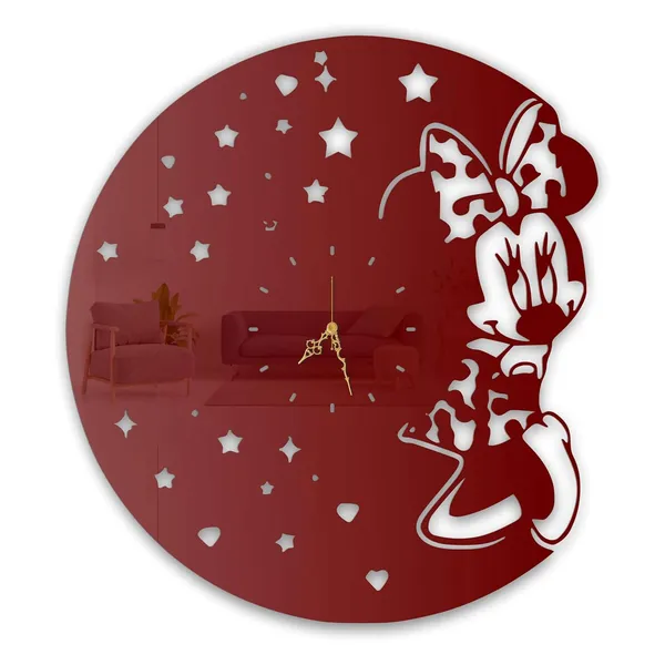 Wine_Red_Cute_Bow_Girl_Wall_Clock_Ultra_High_Gloss_Metal_Built_Silent_Non_Ticking_Kids_Room_Wall_Decor_Living_Room_Bedroom_Playroom
