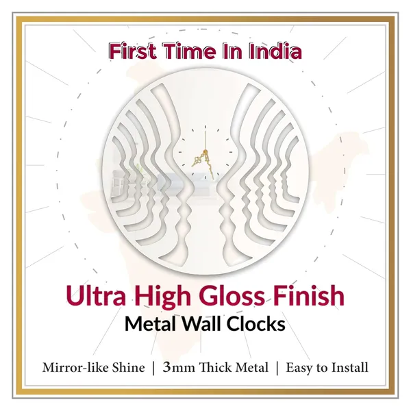 White_Abstract_Mirage_Faces_Wall_Clock_Ultra_High_Gloss_Metal_Built_Silent_Non_Ticking_Modern_Wall_Decor_Living_Room_Bedroom_Office