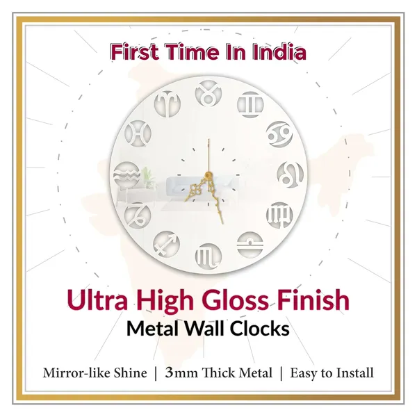 White_Zodiac_Constellation_Signs_Wall_Clock_Ultra_High_Gloss_Metal_Built_Silent_Non_Ticking_Astrology_Wall_Decor_Living_Room_Meditation_Space