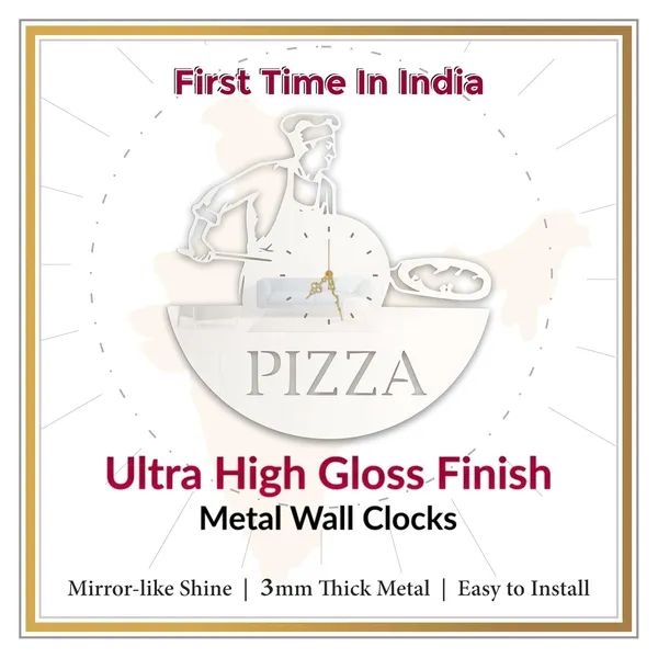White_Pizza_Chef_Kitchen_Wall_Clock_Ultra_High_Gloss_Metal_Built_Silent_Non_Ticking_Movement_Restaurant_Wall_Decor_Cafe_Dining_Room_Kitchen
