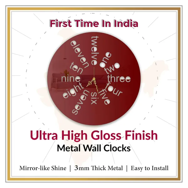 Wine_Red_Text_Dial_Wall_Clock_Metal_Built_Ultra_High_Gloss_Silent_Non_Ticking_Movement_Modern_Wall_Decor_Living_Room_Bedroom_Office