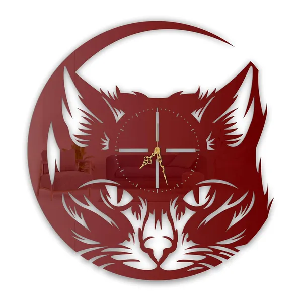 Wine_Red_Cat_Face_Wall_Clock_Modern_Pet_Lover_Wall_Decor_For_Living_Room_Silent_Metal_Designer_Clock_Stylish_Home_Office_Decoration