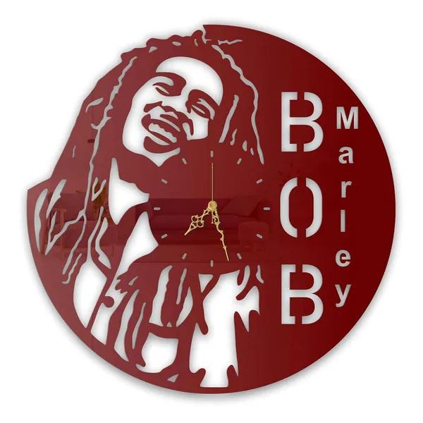 Wine_Red_Reggae_Legend_Wall_Clock_Metal_Built_Ultra_High_Gloss_Silent_Non_Ticking_Movement_Modern_Wall_Decor_Living_Room_Bedroom_Studio