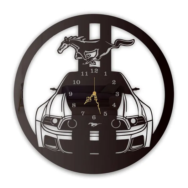 Black_Racing_Stallion_Car_Clock_Muscle_Car_Theme_Metal_Wall_Decor_Gift_For_Car_Lovers_Living_Room_Garage_Silent_Wall_Clock